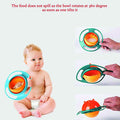 0617 Portable Non Spill Feeding Toddler Gyro Bowl 360 Degree Rotating Dish - Shop Gharse