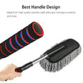 4749 Car Duster Long Retractablesoftnon-sliphandle Multipurpose Microfiber Wash Brush Vehicle Interior And Exterior Cleaning Kit With For Car Boats Or Home - Shop Gharse