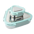 Ganesh Trinity 2-piece Stainless Steel Triangle Lunch Box Set - Shop Gharse