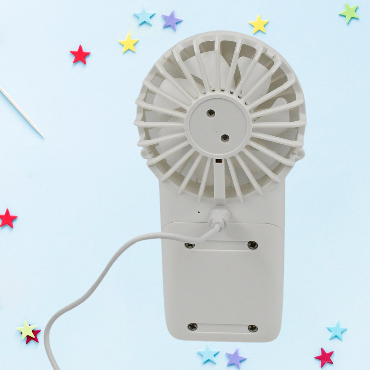 17730 Portable Small Electric Fan Handheld Fan With 3 Modes Usb Rechargeable Mini Student Handheld Class Personal Fan (1 Pc) - Shop Gharse