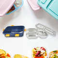 3 Compartment Transparent Stainless Steel Lunch Box For Kids - Shop Gharse