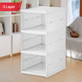 Stackable Multifunctional Storage For Clothes Foldable Drawer Shelf Basket Utility Cart Rack Storage Organizer Cart For Kitchen Pantry Closet Bedroom Bathroom Laundry (3 Layer 1 Pc) - Shop Gharse
