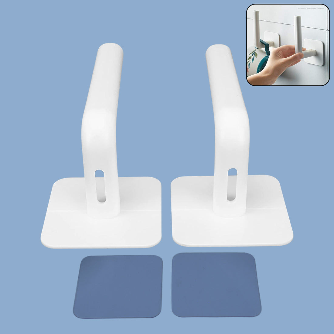 Multipurpose Shelf Organizer Hanging Storage Rack (2 Pc Set With 2 Adhesive Hook) - Shop Gharse