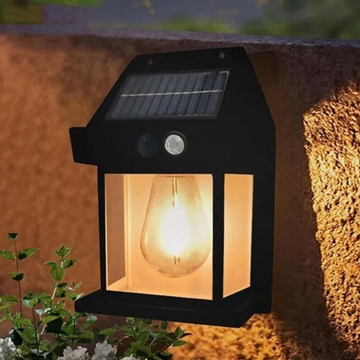 9428 Solar Wall Lights  Lamp Outdoor Wireless Dusk To Dawn Porch Lights Fixture Solar Wall Lantern With 3 Modes  Motion Sensor Waterproof Exterior Lighting With Clear Panel (1 Pc ) - Shop Gharse