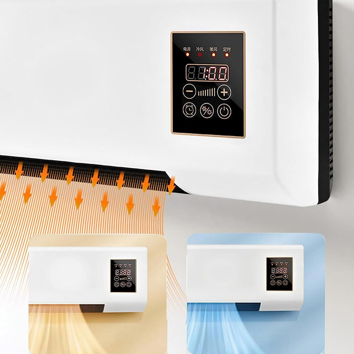 Wall Mounted Air Conditioner Fan Cooling And Heating Dual Purpose Small Air Conditioning Fan With Remote Control - Shop Gharse