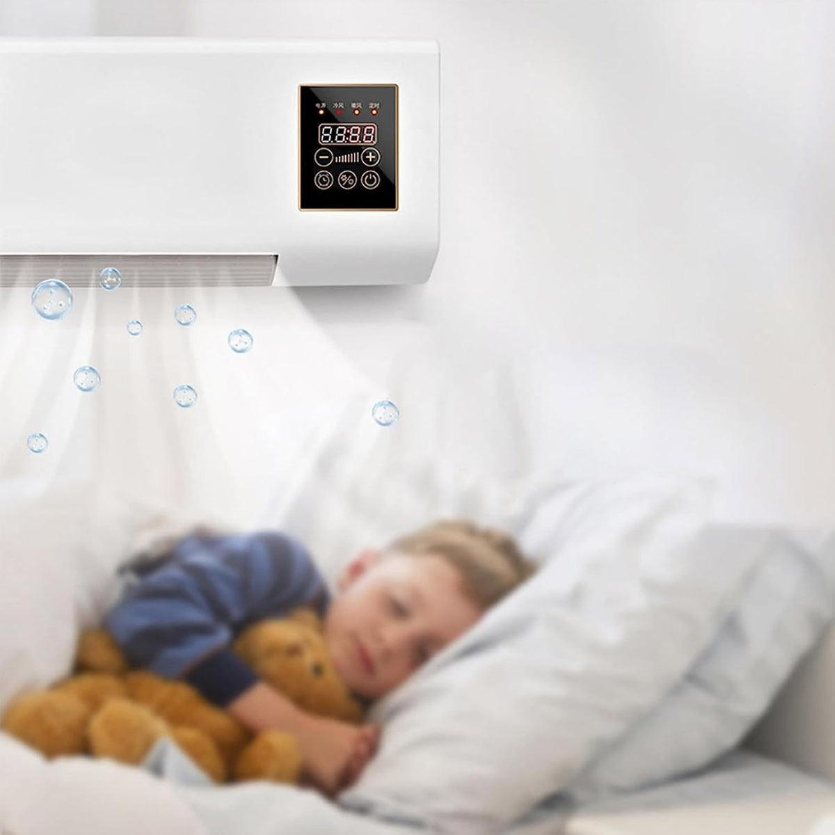 Wall Mounted Air Conditioner Fan Cooling And Heating Dual Purpose Small Air Conditioning Fan With Remote Control - Shop Gharse