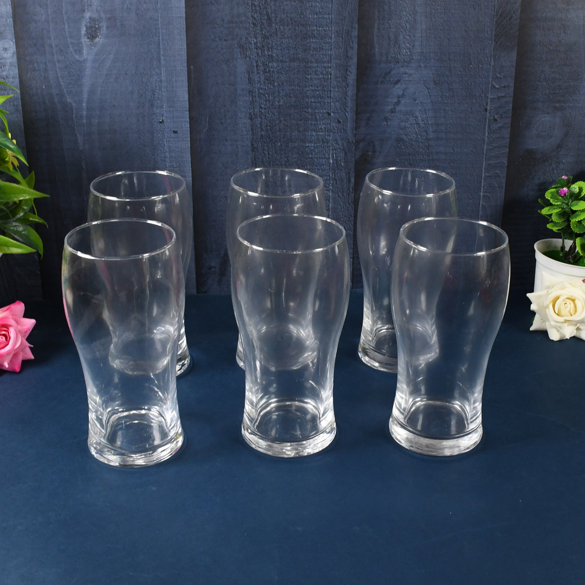Juice Water Glass Tumbler Pure Glass (6 Pcs Set) - Shop Gharse