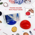 2in1 Abs Plastic Phone Holder Phone Stand With Coin Bank (1 Pc) - Shop Gharse