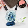 17930 Portable Clip-on Fan Battery Operated With Light  Spray Small Yet Powerful Usb Table Fan 3-speed Quiet Rechargeable Mini Desk Fan 360 Rotation Personal Cooling Fan For Home Office Camping - Shop Gharse