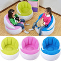 Kids Inflatable Sofa Chair With Backrest  Foot Air Pump With Hose (1 Set  85x74 Cm Approx) - Shop Gharse
