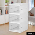 Stackable Multifunctional Storage For Clothes Foldable Drawer Shelf Basket Utility Cart Rack Storage Organizer Cart For Kitchen Pantry Closet Bedroom Bathroom Laundry (3 Layer 1 Pc) - Shop Gharse