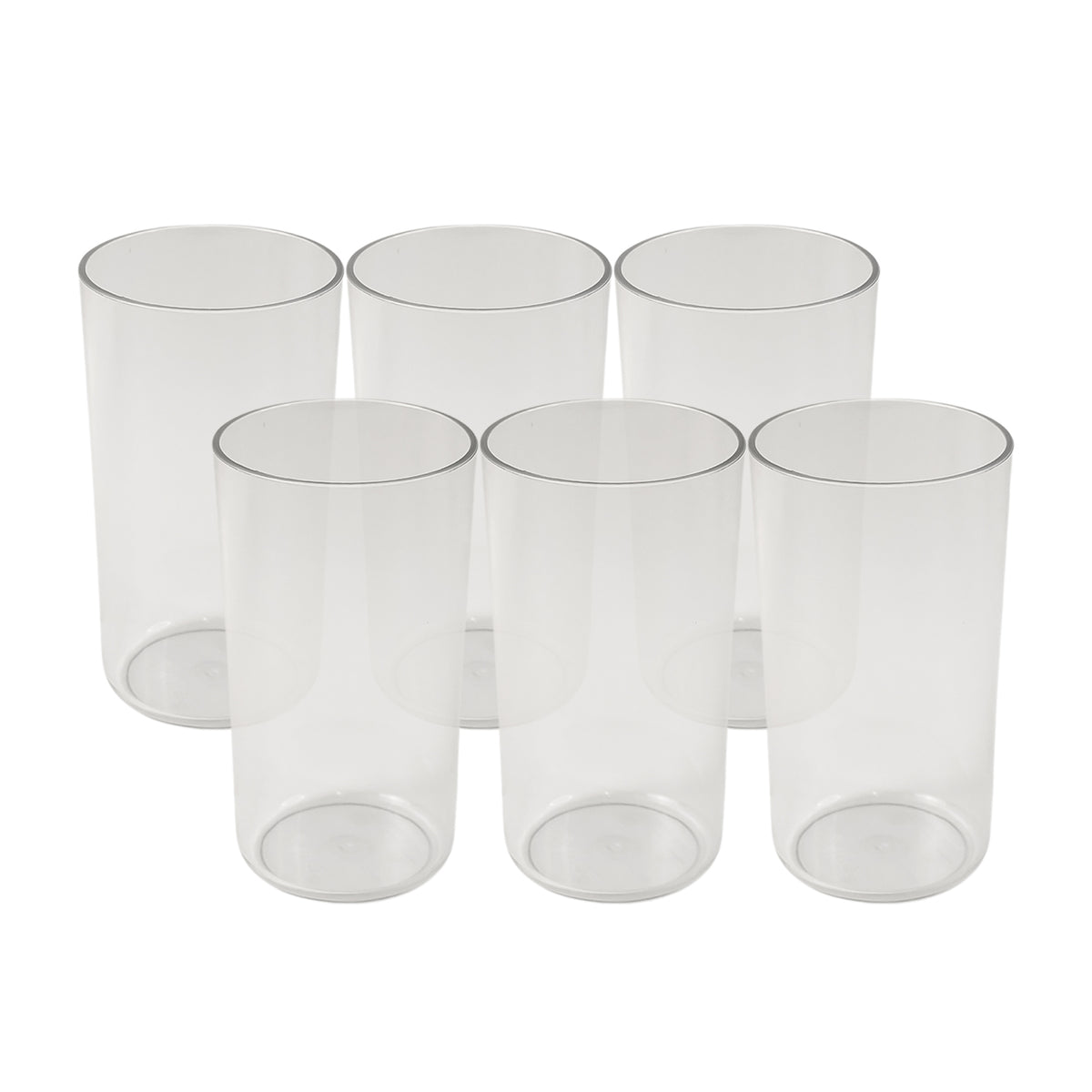 Apex Clear Plastic Tumbler  Glass Set  6-piece Unbreakable - Shop Gharse