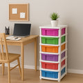 6-layer Multi-colored Plastic Storage Drawer Cabinet - Shop Gharse