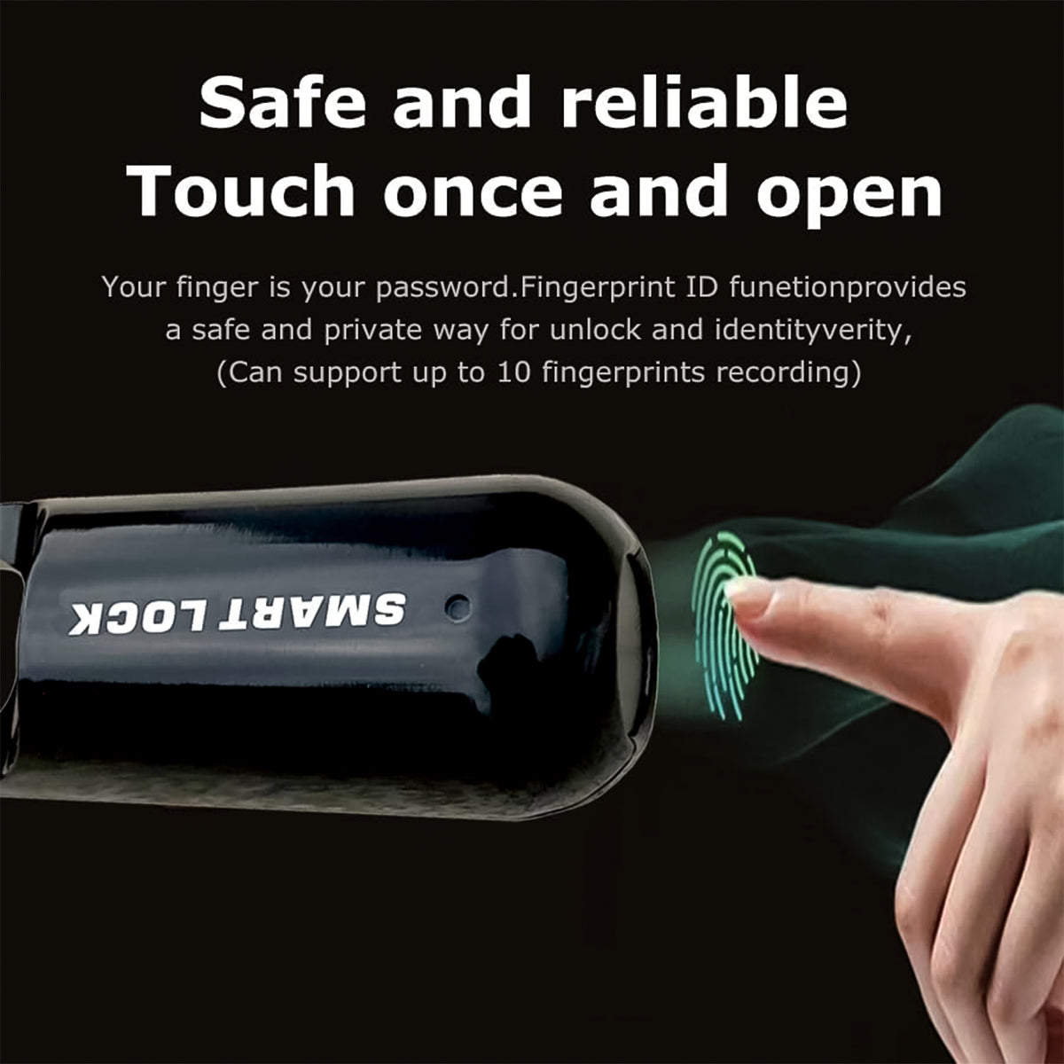 Small Usb Rechargeable Smart Fingerprint Padlock For Locker - Shop Gharse