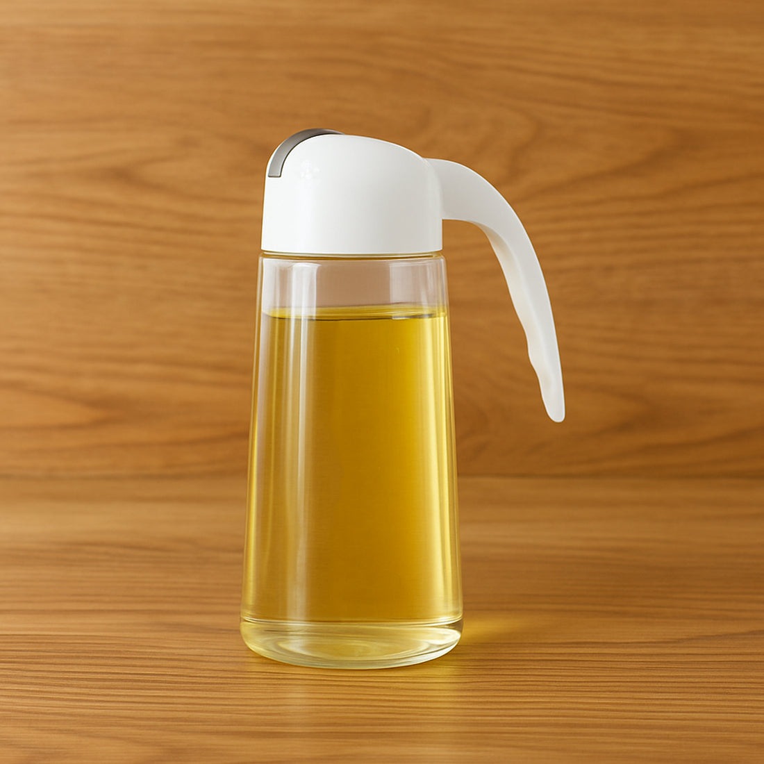 Kitchen Glass Oil Bottle Dispenser Automatic Opening Closing Home Bottles For Oil And Vinegar Honey Olive Oil Container (630ml) - Shop Gharse