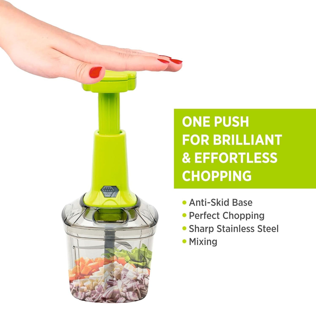 2in1 Press Vegetable Choppers For Kitchen (1100 Ml) - Shop Gharse