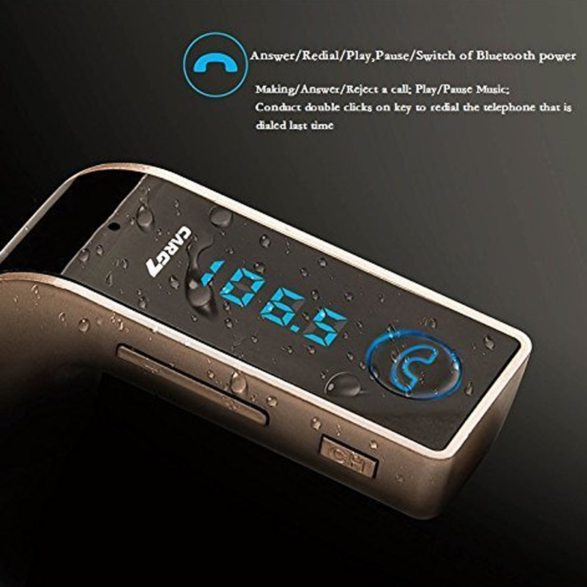 Car G7 With Turbo Charging Lcd Bluetooth Charger Fm Kit Mp3 - Shop Gharse