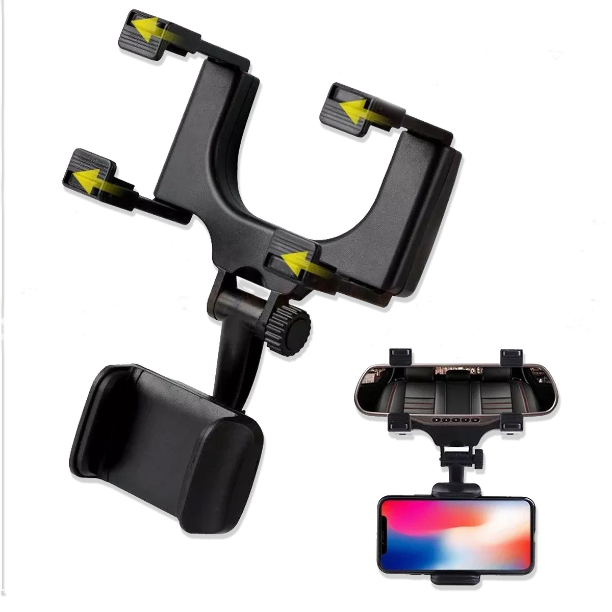 6279 Rear View Mobile Holder Universal Vehicle Rear View Mirror Mobile Phone Mount Stand - Shop Gharse
