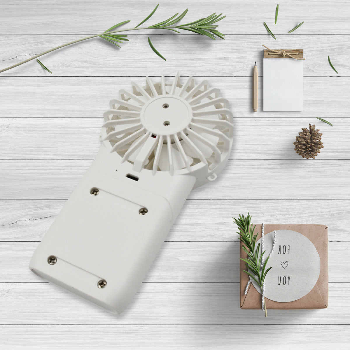 17730 Portable Small Electric Fan Handheld Fan With 3 Modes Usb Rechargeable Mini Student Handheld Class Personal Fan (1 Pc) - Shop Gharse