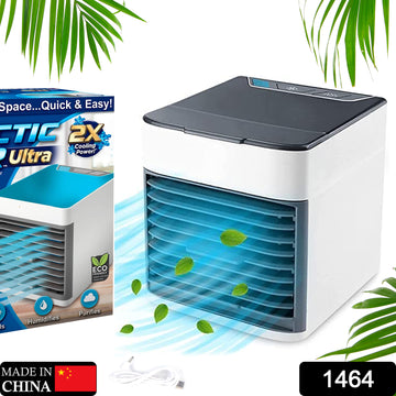 1464 Mini Portable Air Cooler Personal Space Cooler Easy To Fill Water And Mood Led Light And Portable Air Conditioner Device Cool Any Space Like Home Office - Shop Gharse