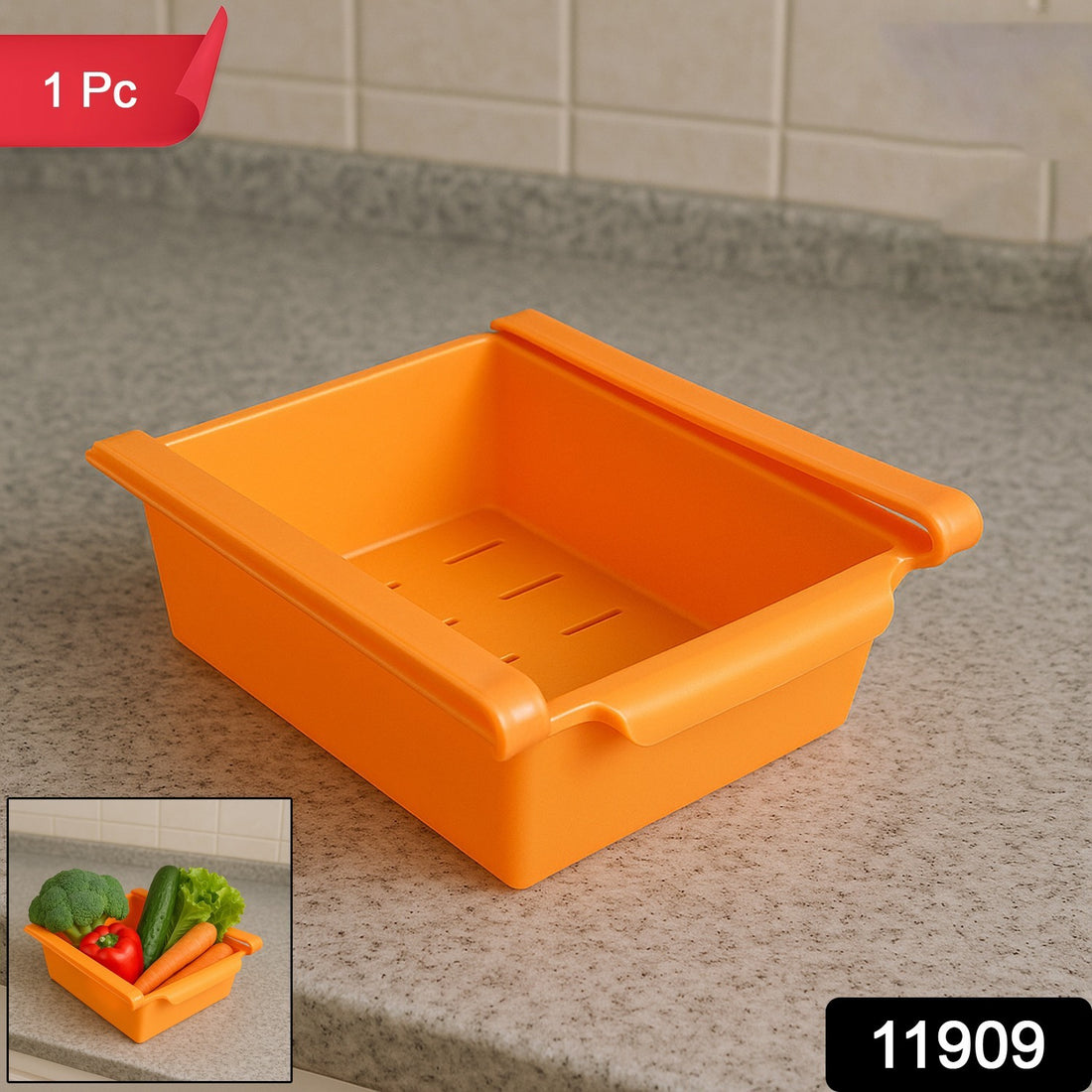 Adjustable Sliding Refrigerator Storage Basket (1 Pc) - Shop Gharse