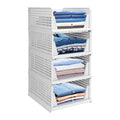 7731 Clothes Organizer 4 Layer Drawer For Wardrobe Cupboard Organizer For Clothes Foldable And Stackable Closet Organizer Drawer Organizer For Clothes Multi Purpose Plastic Drawer - Shop Gharse