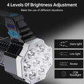 Portable Flashlight  Torch  Cob 7led Hand Light Usb Rechargeable Light With Side Light (1 Pc) - Shop Gharse