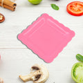 10032 Square Plastic Dinner Plate Snacks  Breakfast Restaurant Serving Trays Home School Coffee Hotel Kitchen Office (8 Pcs Set) - Shop Gharse