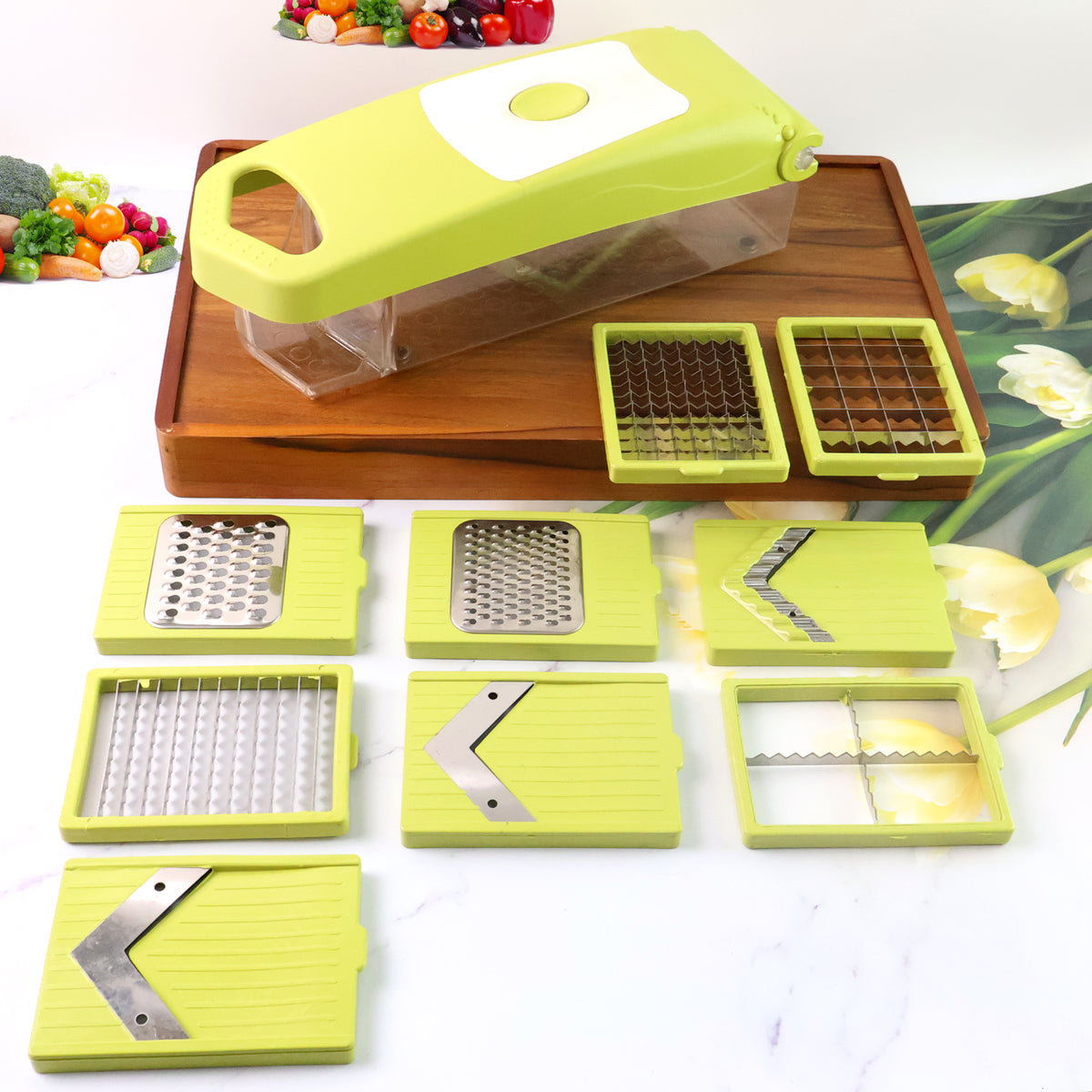 Premium 9-in-1 Multi-functional Vegetable Cutter - Shop Gharse