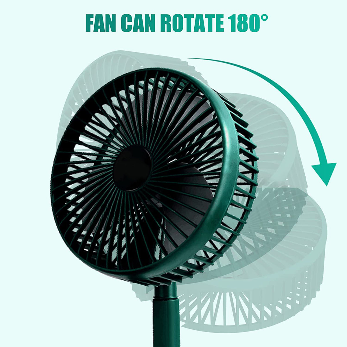 4642 Telescopic Electric Desktop Fan Height Adjustable Foldable  Portable For Travelcarry  Silent Table Top Personal Fan For Bedside Office Table (Battery Not Include) - Shop Gharse