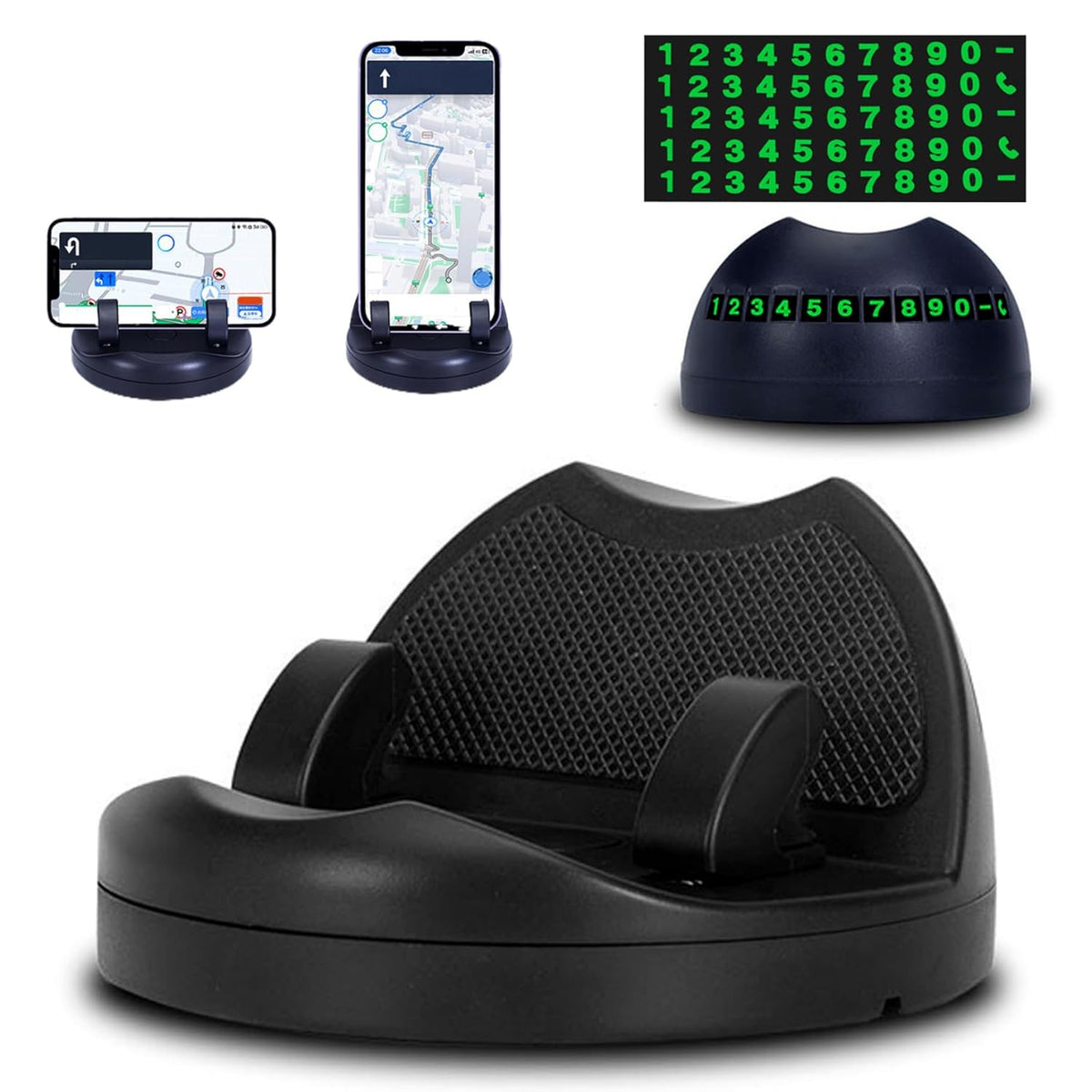 2 In 1 Car Anti-slip Mat Phone Holder Non Slip Sticky Phone Mount Holder (1 Set) - Shop Gharse