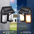 12585 Outdoor Solar Wall Lamp Outdoor Waterproof High Quality Lamp Induction Garden Lamp Garden Villa Night Lamp Double Lamp Light (1 Pc) - Shop Gharse