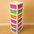 6-layer Multi-colored Plastic Storage Drawer Cabinet - Shop Gharse