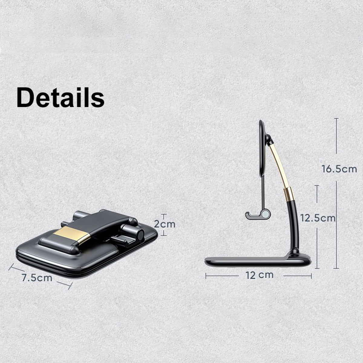 1286 Phone Holder For Table Foldable Universal Mobile Stand For Desk - Shop Gharse