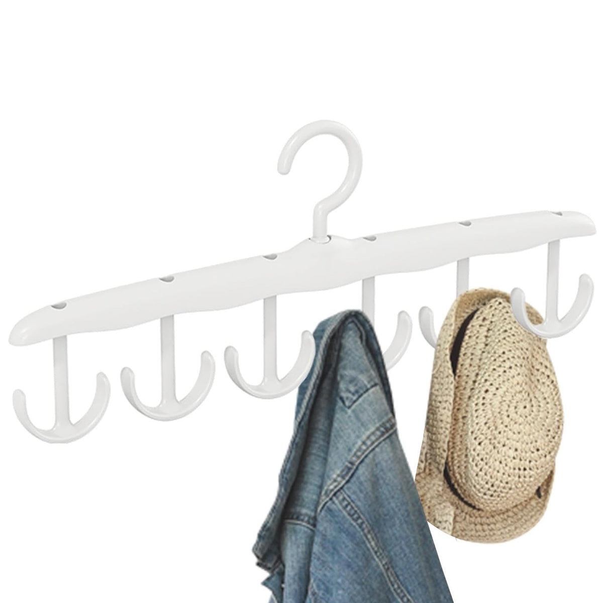 13948 Tank Top Hanger 12-hook Space Saving Hanger Capacity Rotatable Wood Space Saving Hanger Closet Organizers And Storage For Dorm  Apartment For Tank Top - Shop Gharse