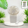 17730 Portable Small Electric Fan Handheld Fan With 3 Modes Usb Rechargeable Mini Student Handheld Class Personal Fan (1 Pc) - Shop Gharse