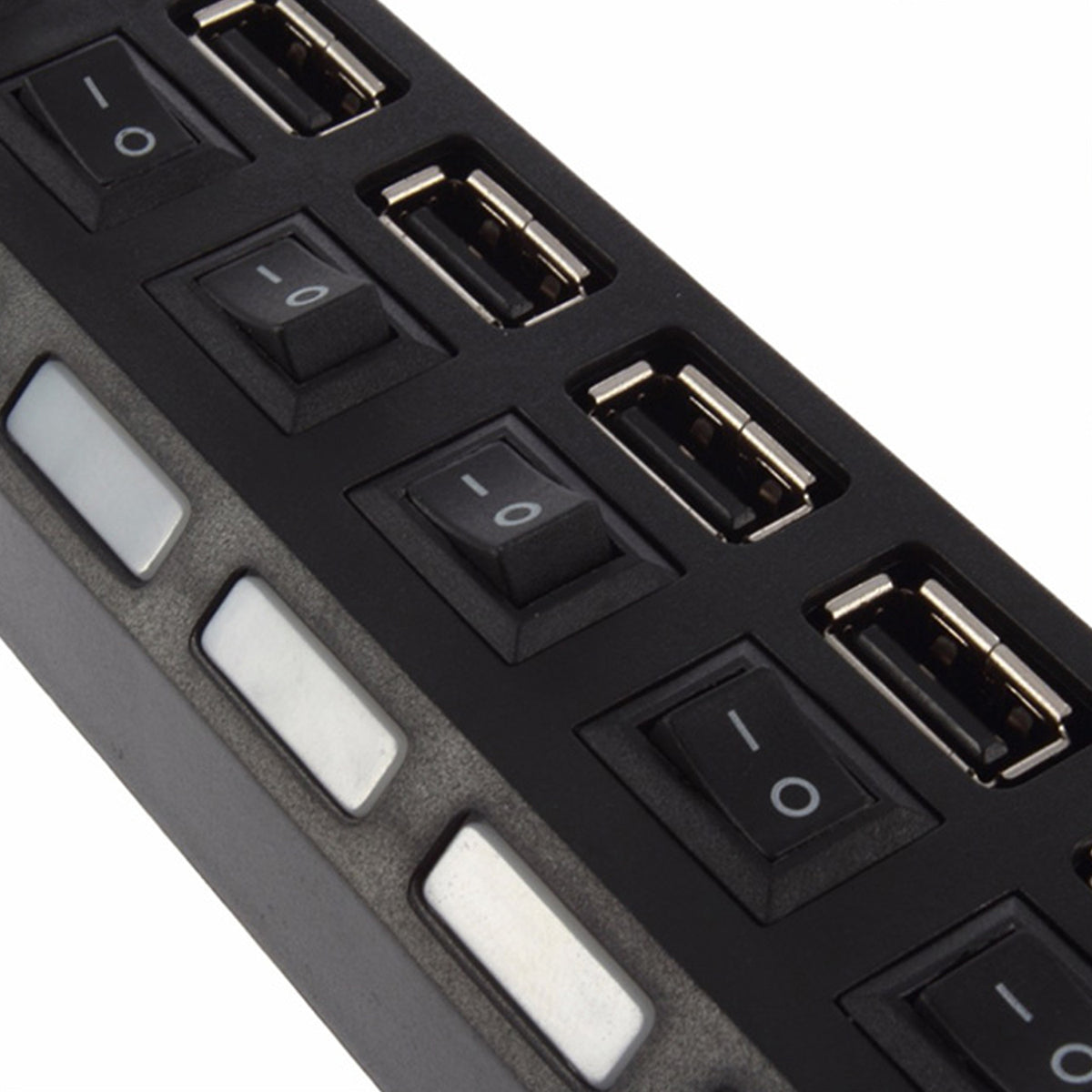 6994 Usb Splitter Multi Port Usb 2.0 Hub 7 Port With Independent Onoff Switch And Led Indicators Usb A Port Data Hub Suitable For Pc Computer Keyboard Laptop Mobile Hdd Flash Drive Camera Etc - Shop Gharse