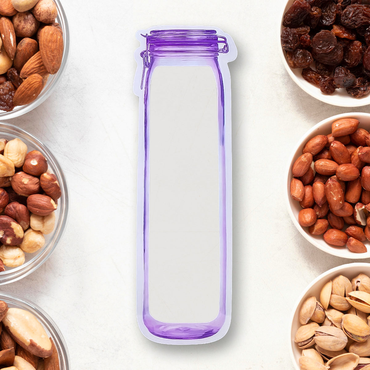 Food Storage Bag Bottles Shape Ziplock Bags Reusable (1 Pc  500 Ml) - Shop Gharse