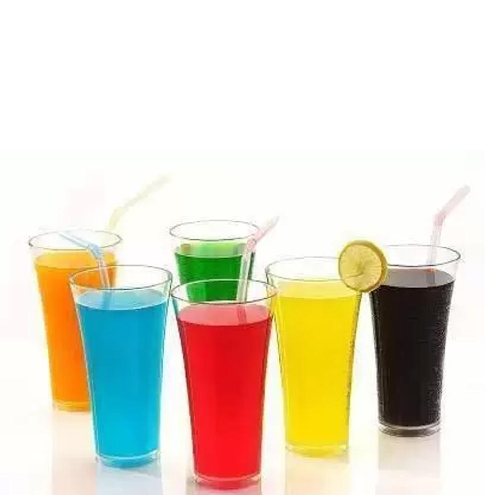 0630 Stylish Look Plastic Juicy Glass Transparent Glasses Set 300ml (6pcs) - Shop Gharse