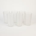 Matt Finish Glass Tumbler Set (Approx 300ml  6 Pc) - Shop Gharse