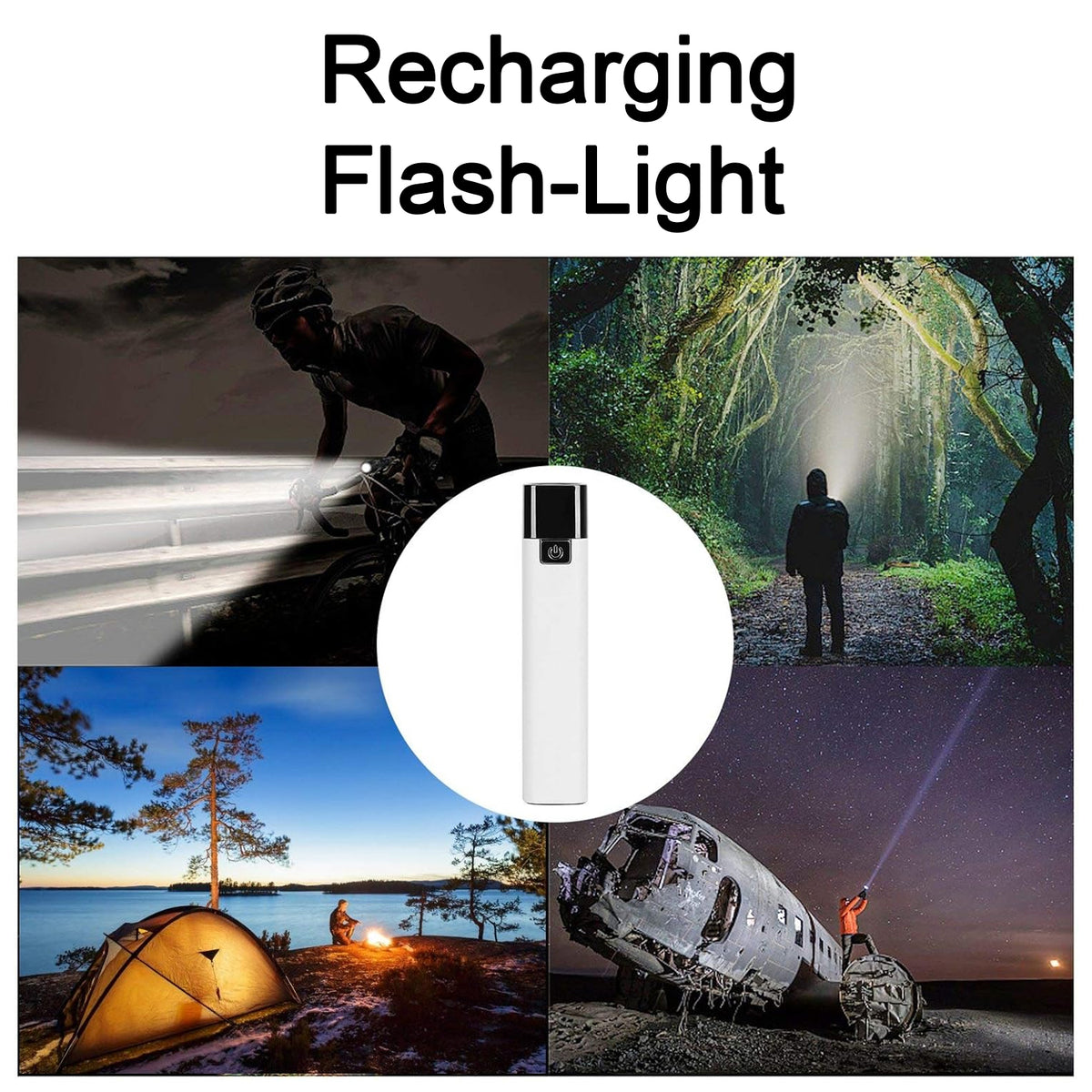 Rechargeable Touch-control Led Flashlight (1 Pc) - Shop Gharse
