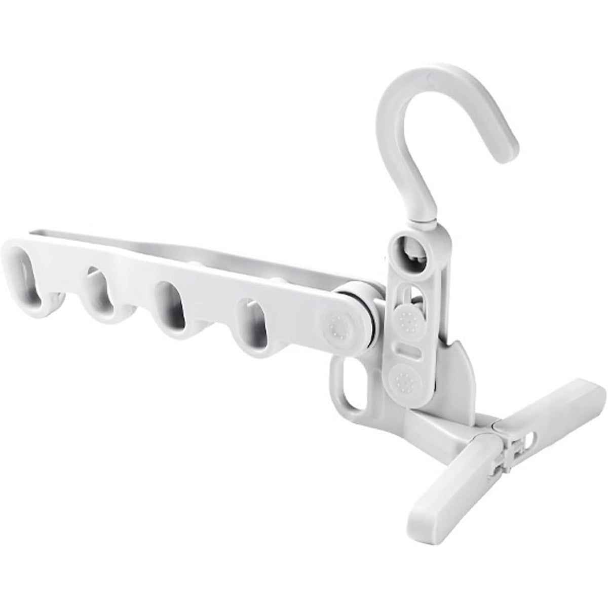 13049 5holes Foldable Clothes Hanger Travel Clothes Hanger Multifunctional Clothes Hanger Space-saving Wall Holder Clothes Rack Robust Clothes Hanger For Travel Indoors. - Shop Gharse
