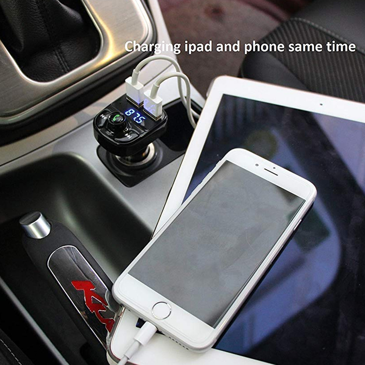 8533 Car-x8 Bluetooth Fm Transmitter Kit For Hands-free Call Receiver  Music Player  Call Receiver  Fast Mobile Charger Ports For All Smartphoneswith 3.1a Quick Charge Dual Usb Car Charger - Shop Gharse