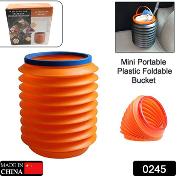 0245 Foldable Storage Bucket  Water Container  Dustbin Multiuse Bucket For Home  Car  Kitchen Use Bucket - Shop Gharse