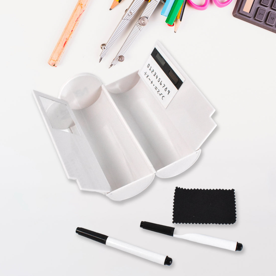 Small Multifunctional Fancy Pencil Box Double Sided Pencil Cases (1 Set) - Shop Gharse